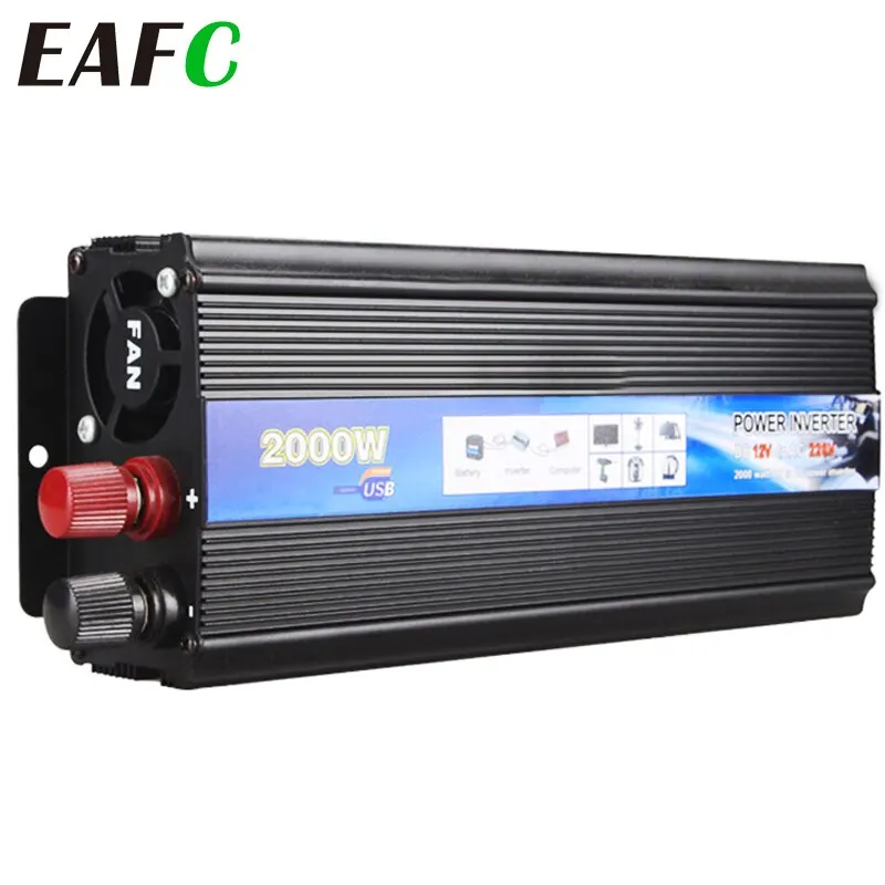 500W/1000W/2000W Car Inverter 12V 220V Power Inverter DC To AC 12V To 220V Car Voltage Converter with USB Charger