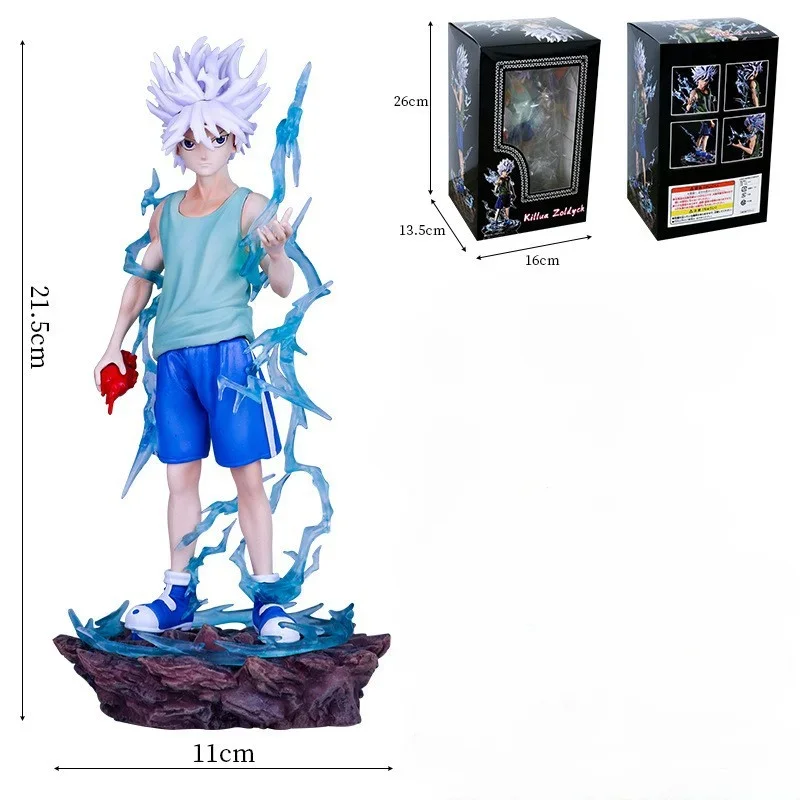 Figurine d'action debout Hunter x Hunter, mode vitesse, Gon Alluka Zoldyck, Chrollo Lucilfer, statue Kurapika, modèle jouet cadeau, 22 cm