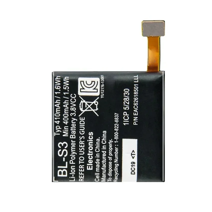 410mAh BL-S3 Battery For LG G Watch R W110 W150 Urbane Smart Watch Parts Replacement BLS3 BL S3 Smartwatch Bateria Batterij ACCU