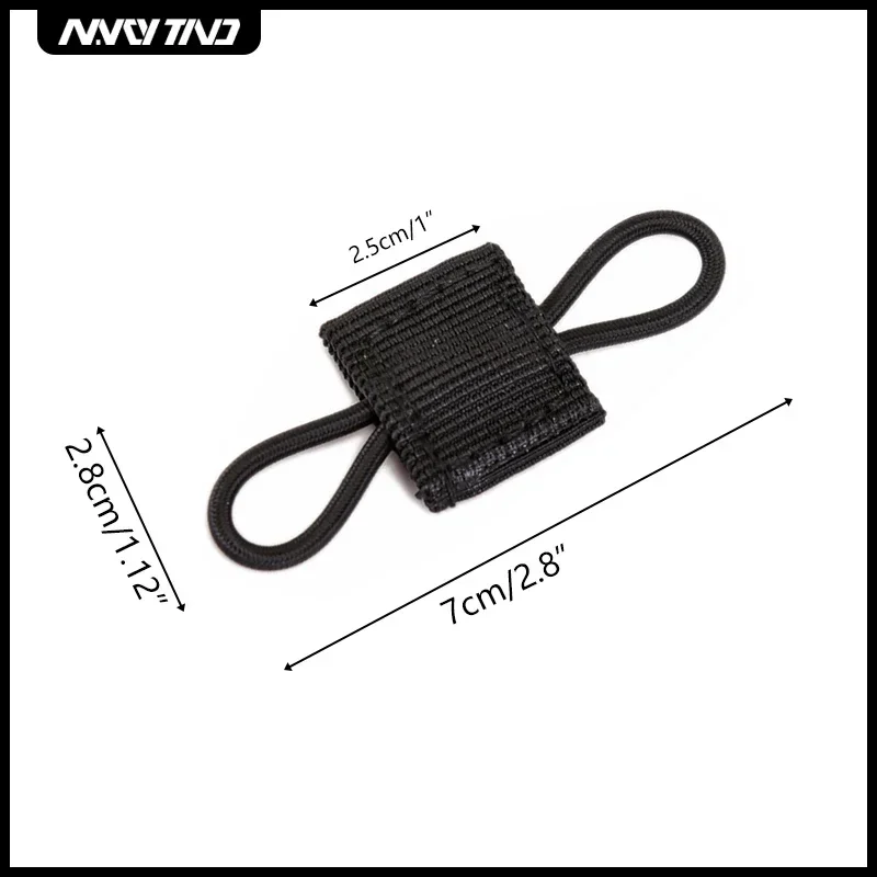 10PCS Black Outdoor Nylon Fastener Tactical Binding Retainer Elastic Molle Ribbon Buckle for Backpack Equipment Accessories