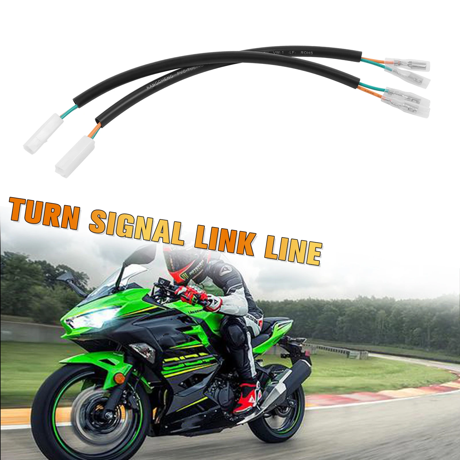 

Motorcycle Turn Signal Wire Adapter Indicator Cable Plug Connector For Kawasaki Z 1000 800 750 Z650 Z400 NINJA 125 1000 300 400