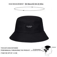 Unisex LOS ANGELES Letter Sticker Bucket Hats Fishermen Caps Outdoor Casual Cap Sunscreen Hat - Image 2