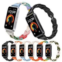Chain Silicone Strap For Huawei Band 10 Smart Wristband Correa For Huawei Band 8 9 Bracelet Colorful Girls Women Band Accessorie