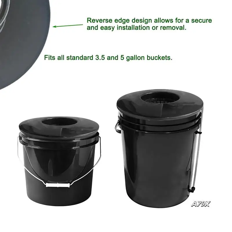 

6-дюймовый сетчатый горшок для 5 галлонов для BUCKET с широкими крышками (5 упаковок) сетчатые чашки для гидропоники Buck, корзина DWC Li