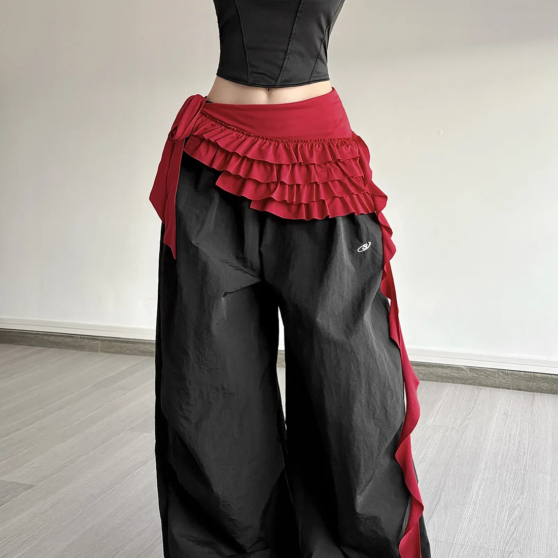 

Хип-хоп Необычный пояс с рюшами Многослойный дизайн на шнуровке Аксессуары для талии Танцевальные длинные рюши с кисточками Плиссированные пояса для торта