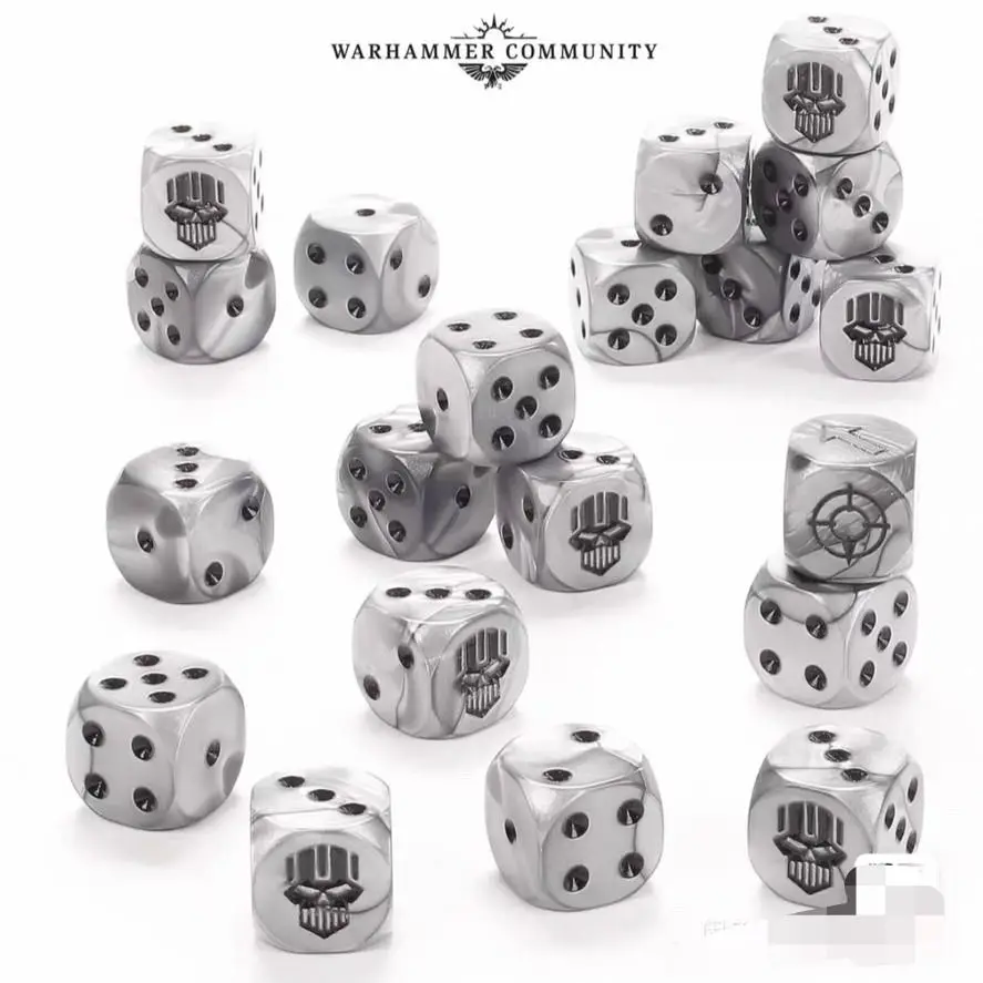 10/20Pcs Warhammer 40K Iron Warriors Dice Set 16mm D6 Resin Dice
