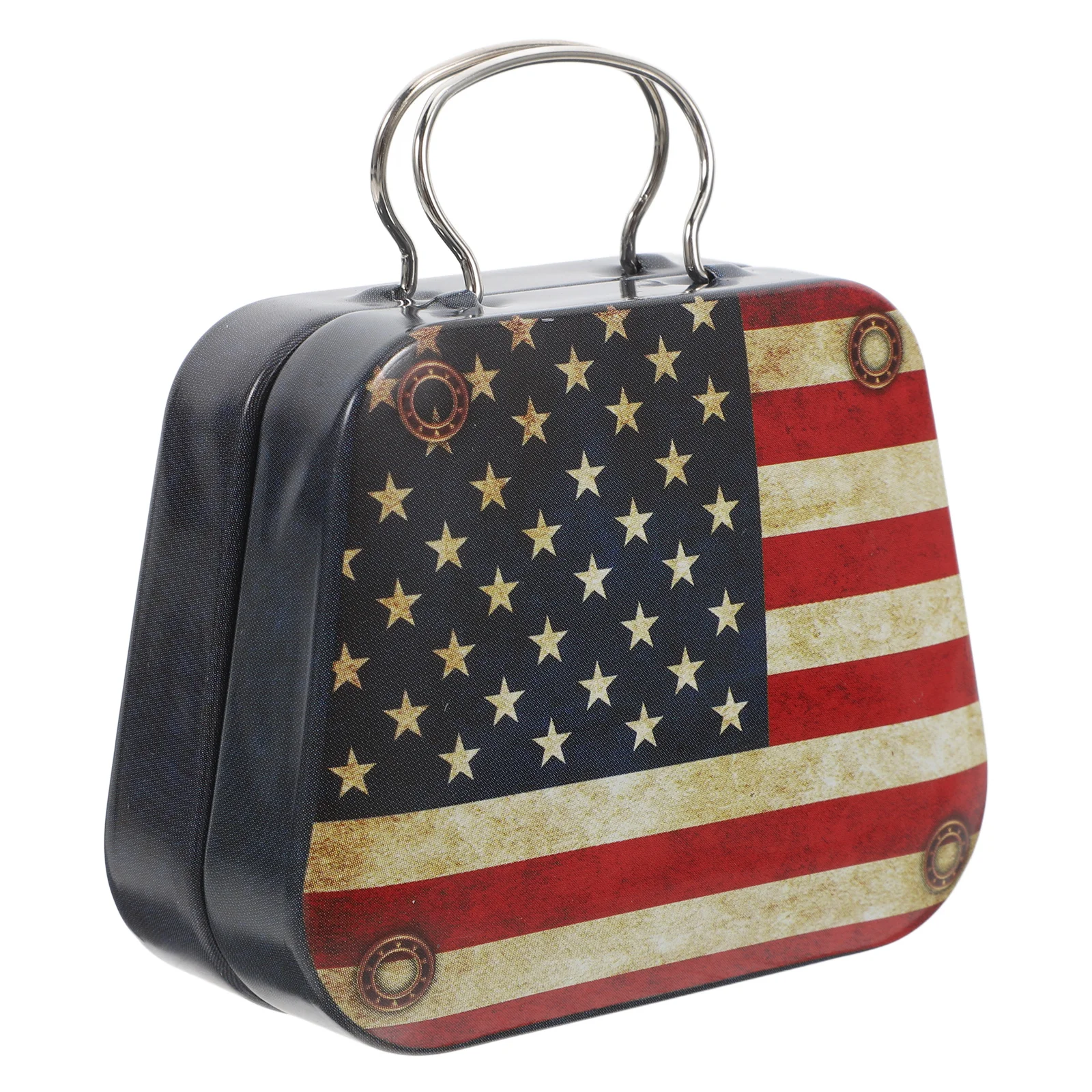 

Mini Suitcase Tin Box With Handle Vintage Storage Container For Candy Cookies Jewelry Biscuit Box Party Favor Tinplate