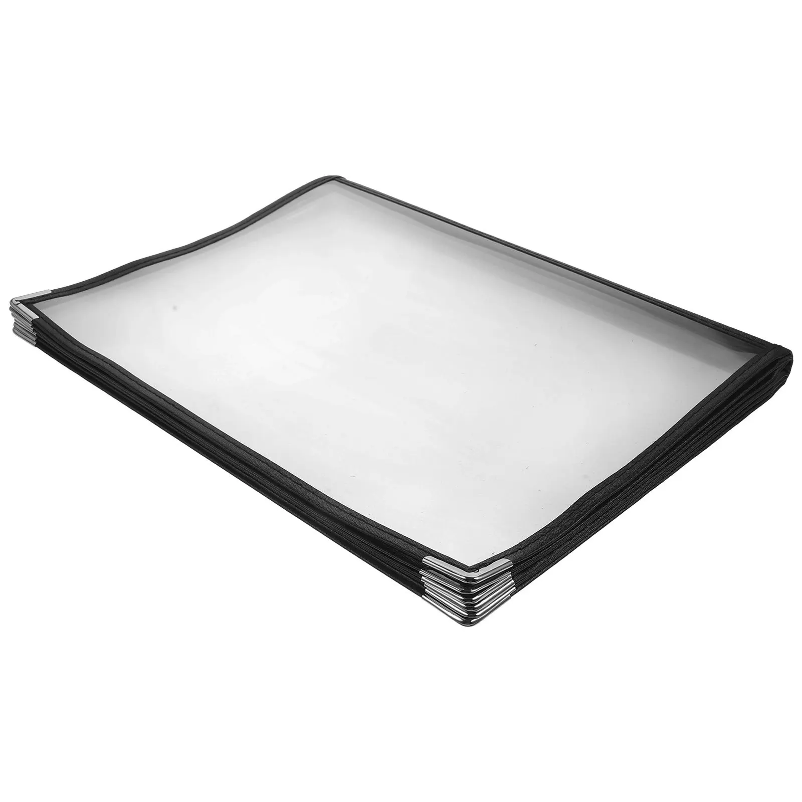 Menu Cover Holder Transparent Clear 6 Page 12 View Restaurant Menu Book Practical Durable PVC Folder Men Book Men Books