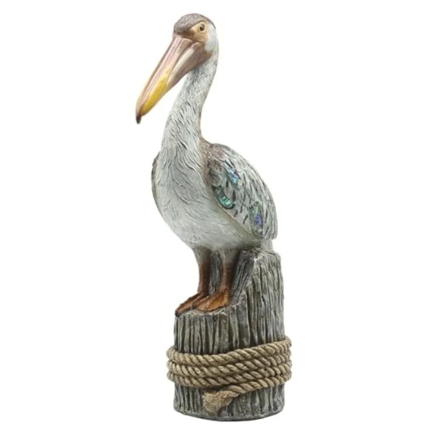 

Lukitas Standing Pelican Statue and Sculpture Decor Coastal Beach Bird Figurine Creative Decorative Ornament for Home Garden La