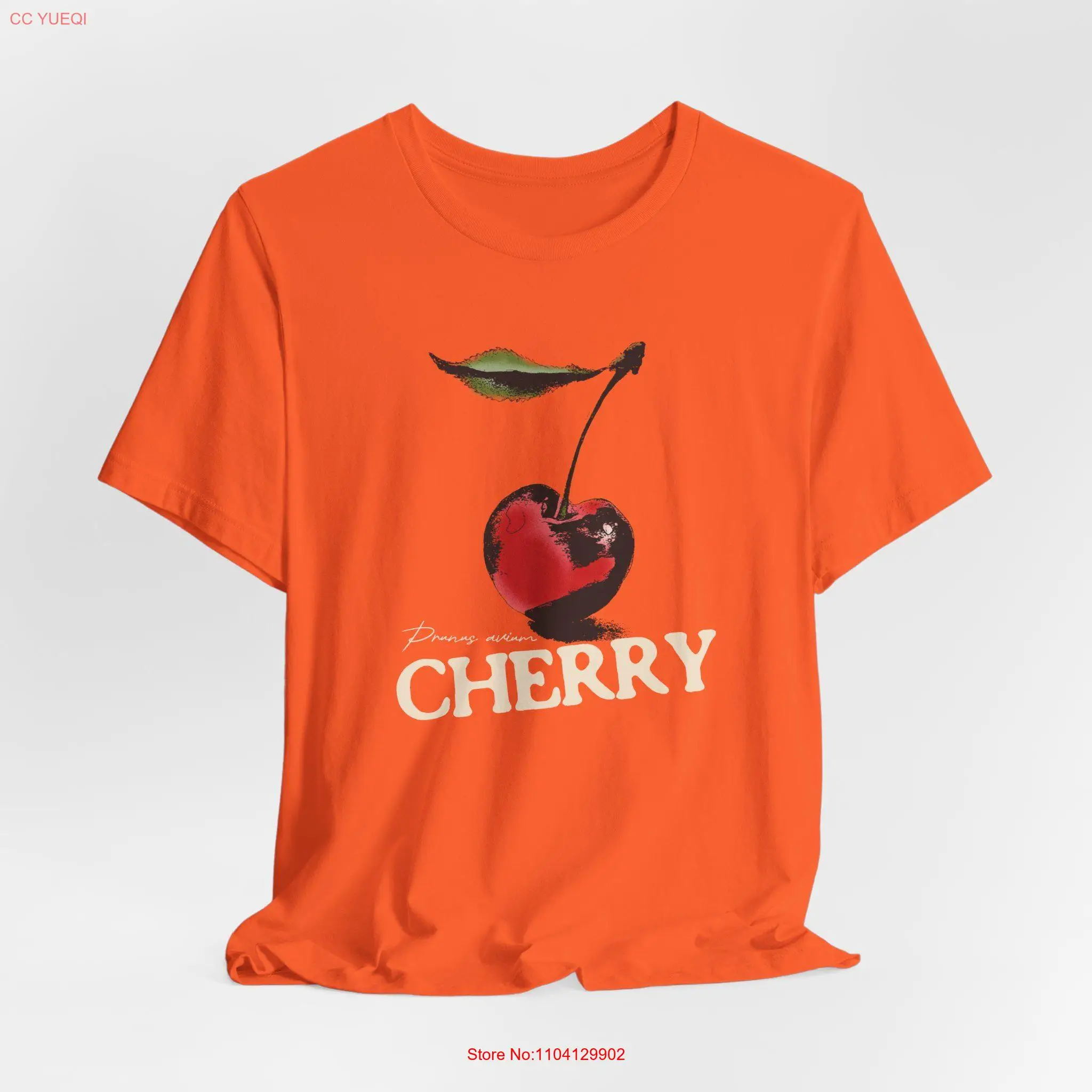 

Cherry T Shirt Fruit Lovers Botanical Foodie Vintage Style for her long or short sleeves