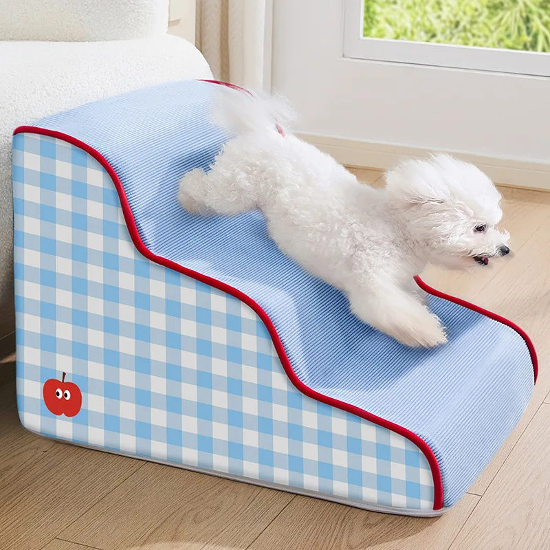 Pet Safety Stairs Slope Cats Dog Stairs Household Multi-Step Ladder Dog Trainings Supplies Washable Dog Stairs for Sofa Bed