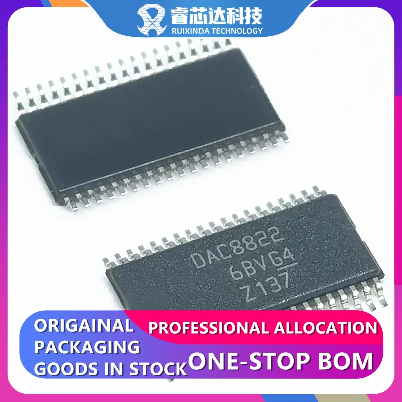 DAC8822QBDBTR DAC8822 TSSOP38 DAC8822QBDBT DAC8822Q 16 Bit Digital to Analog Converter 2 38-TSSOP RXDna IC ic original genuine