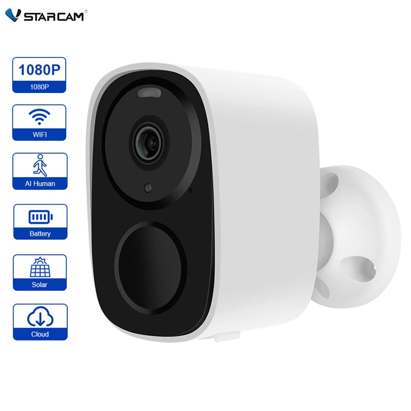 

Vstarcam 1080P WIFI Camera PIR Motion Detection Built-in Battery Home Security Surveillance Camera IR Night Vision Cloud Storage