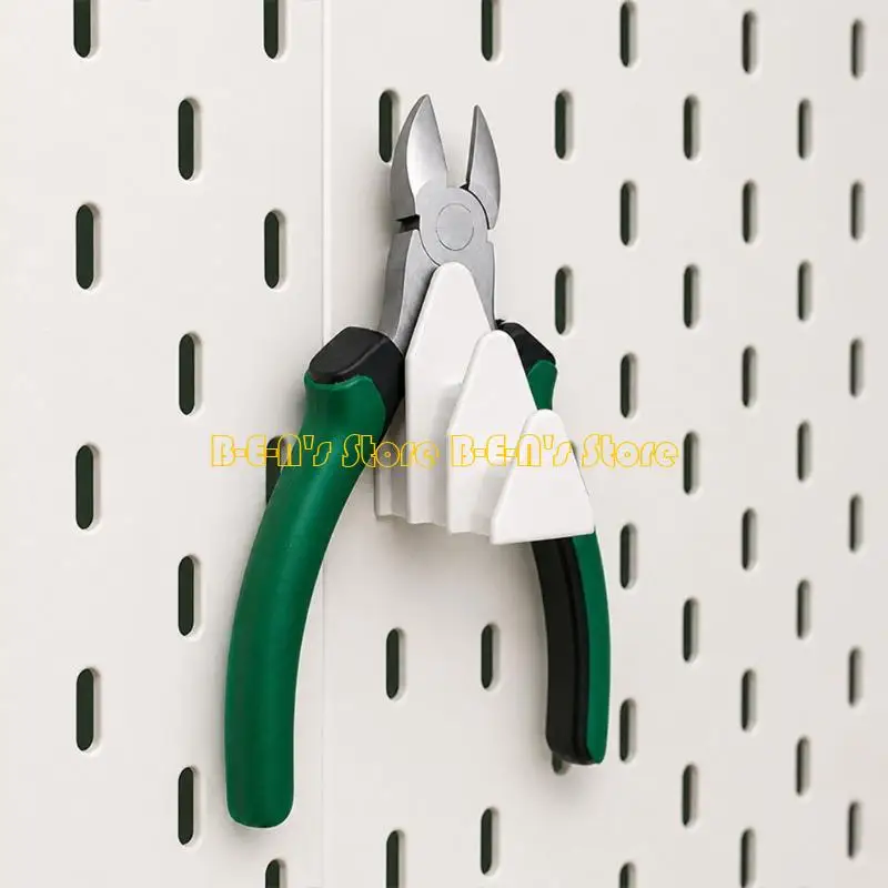 Y1AD Strong And Durability Plastic Tool Organizers Mounts Pliers Storage Rack For 5Mm Hole Panels With No Tool Required Setup