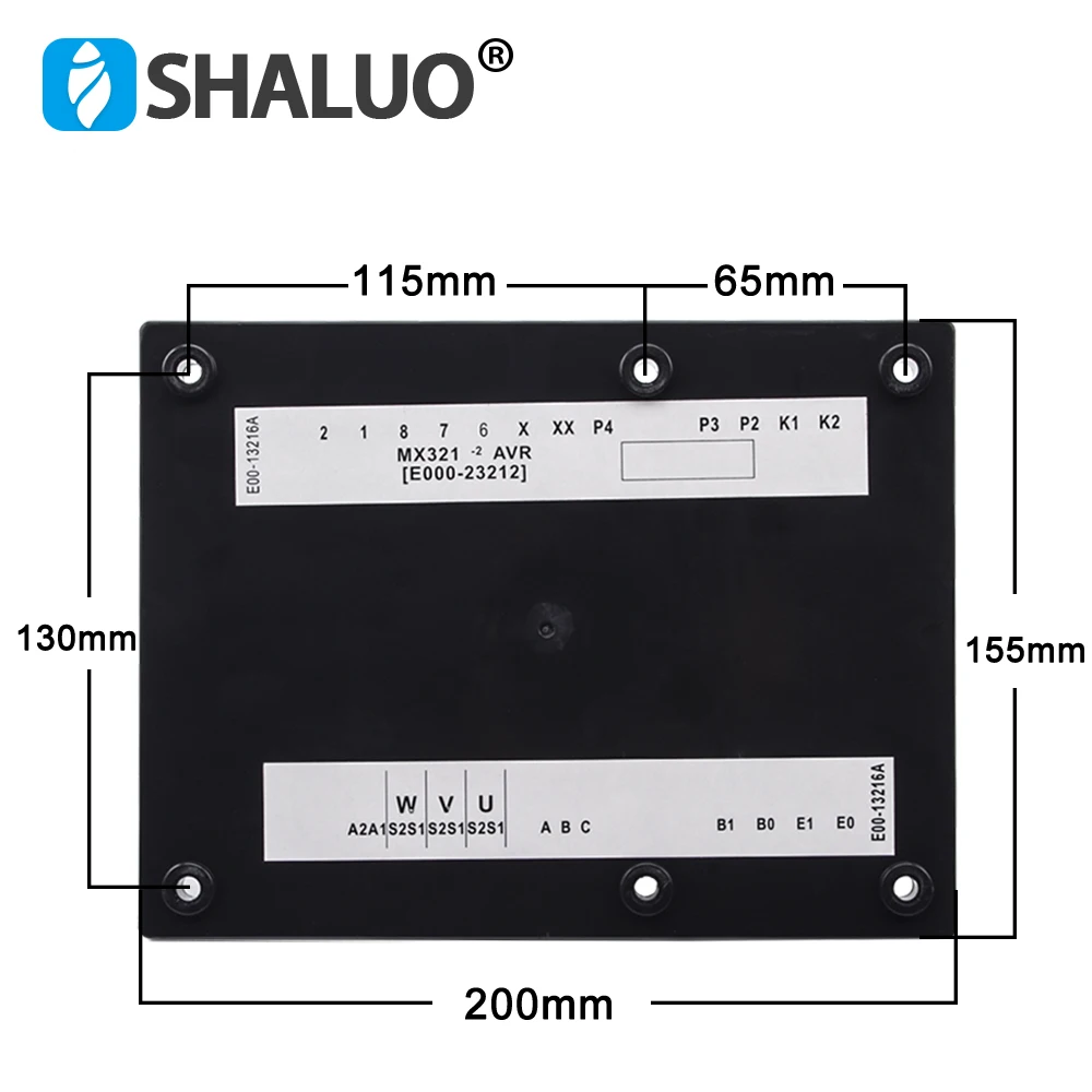Imagem -03 - Regulador de Tensão Automático e Estabilizador Painel de Controle Gerador de Ímã Permanente Trifásico Peças Sobressalentes Mx321 Avr Pmg