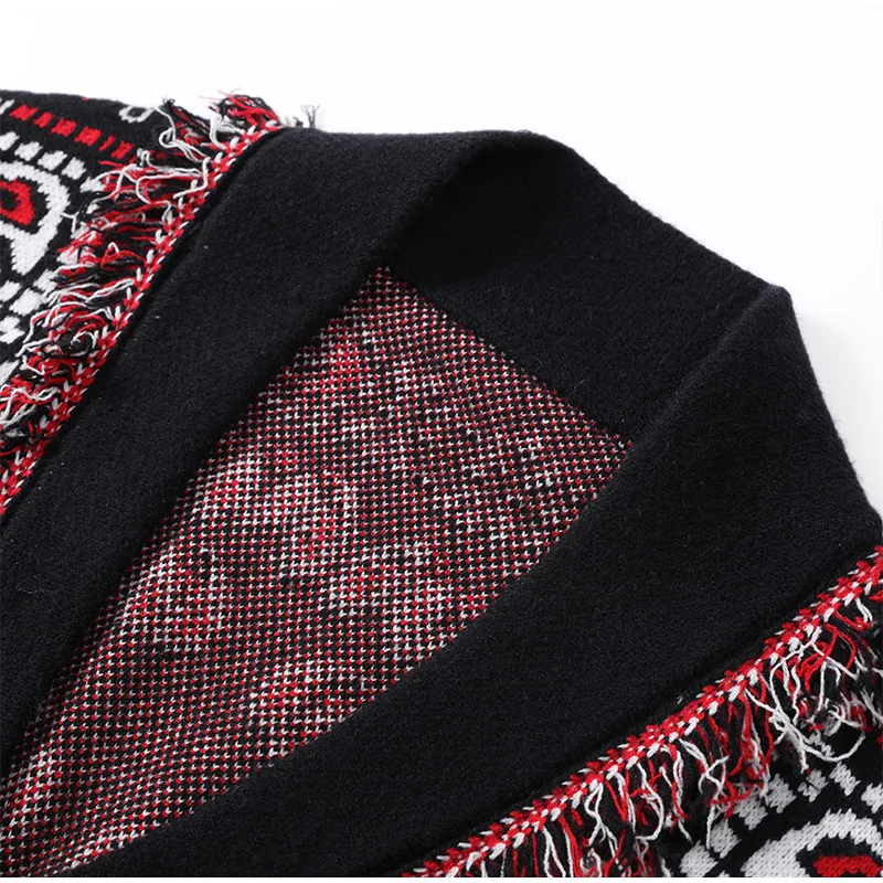 Elegant Knit Jacquard Tassel Belt Cardigan Women Lace Up Lapel Long Sleeve Warm Sweater 2026 Autumn Winter Lady Knitwears New 13 S0f5734137570420f95af9ed920a7f16cF