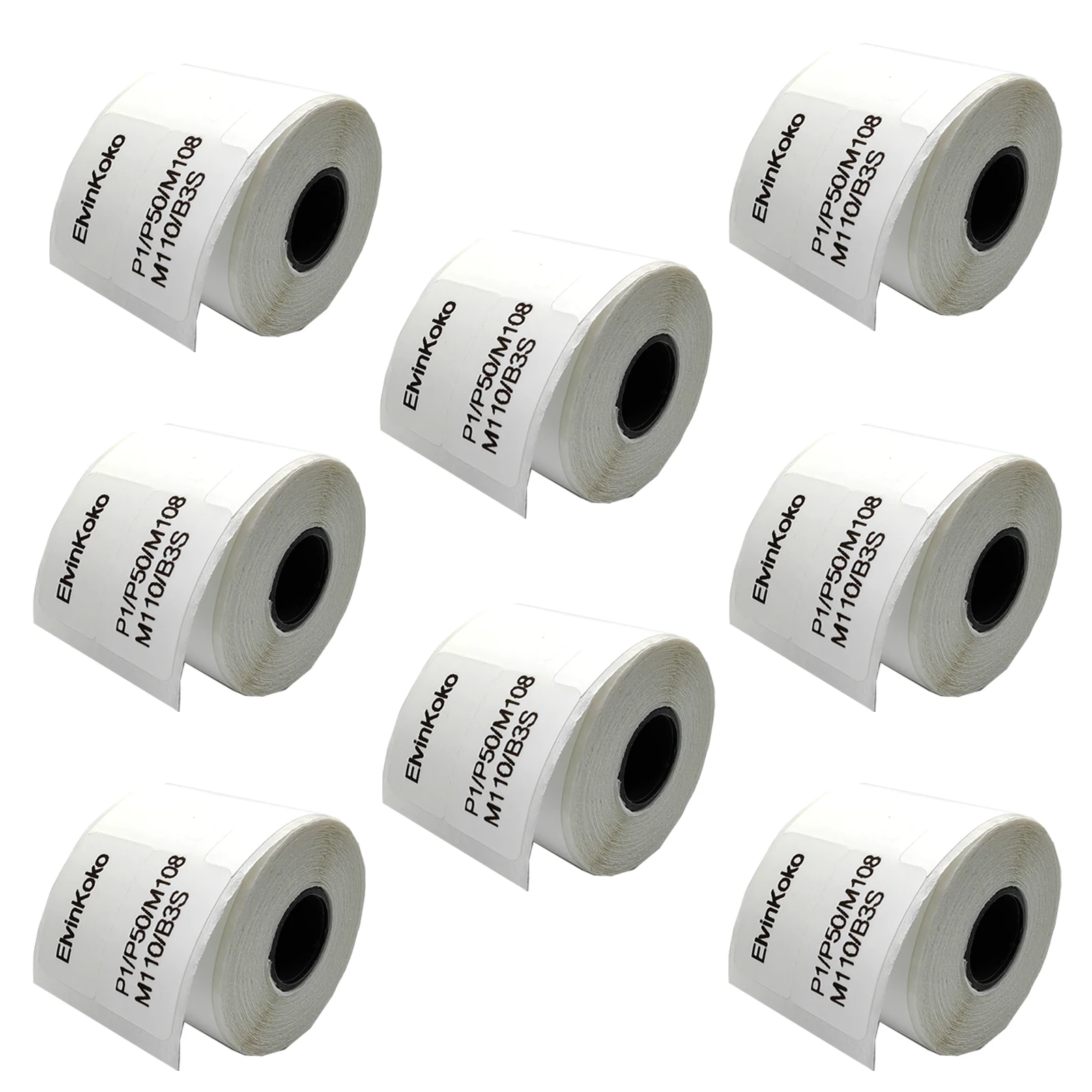 8rolls M110/E210/P50/PT-260 Label Printer Sticker Self-Adhesive Thermal Paper, Compatible for M110 M220 M200 Machine