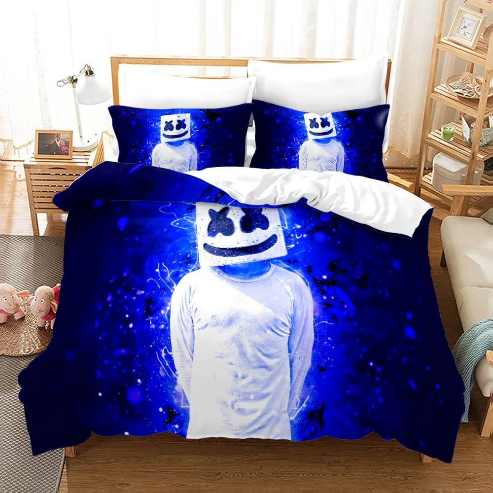 3PCS Single-sided Printed Series DJ Digital Printing Duvet Cover Bedding Set Comfortable Breathable Sheet  Comforter  Bed Set