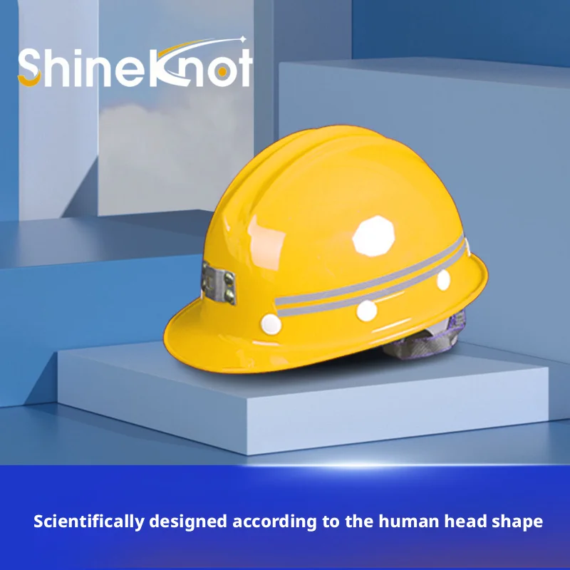 SHINEKNOT Miner's Safety Helmet Fiberglass Mining Cap Anti Smashing Anti Flame Retardant Black Coal Mine Protection