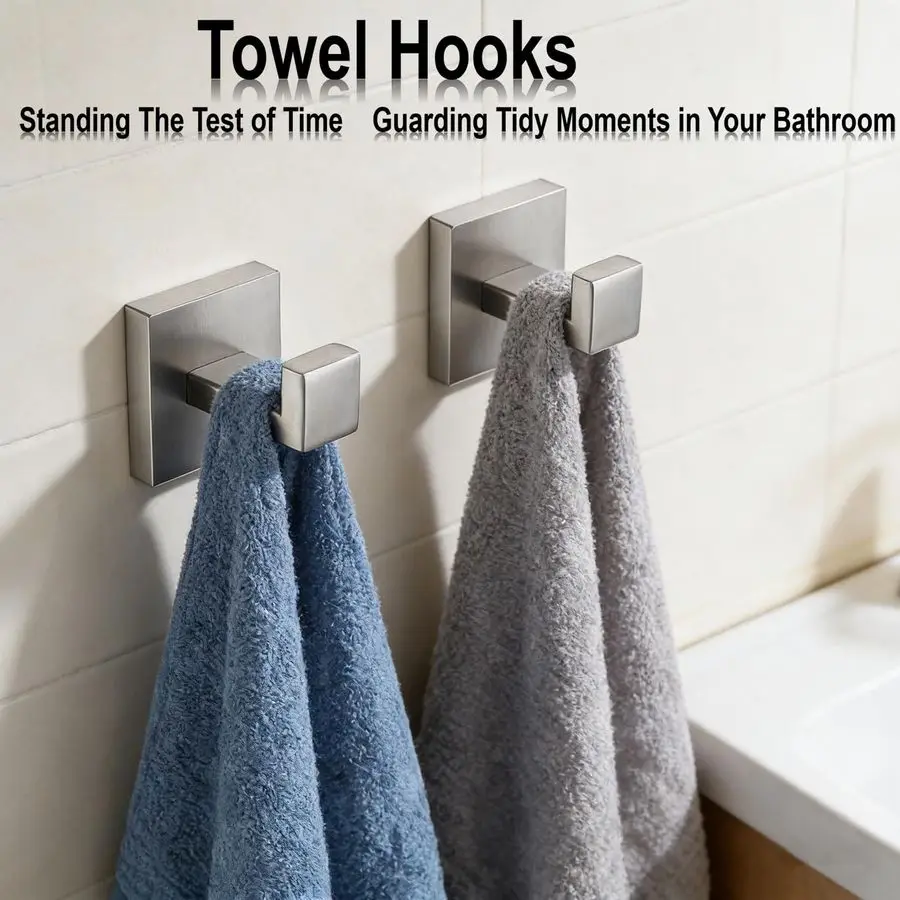 مجموعة الأجهزة 10 قطع من إكسسوارات الحمام المصنوعة من النيكل المصقول SUS304 مجموعة شريط المناشف تتضمن شريط منشفة 2 حامل منشفة 24 بوصة 2 T