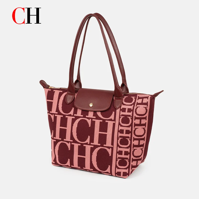 ch-tote-bag-for-women-large-capacity-leather-trim-shoulder-handbag-elegant-zipper-closure-top-handle-bag-for-work-daily-shopping