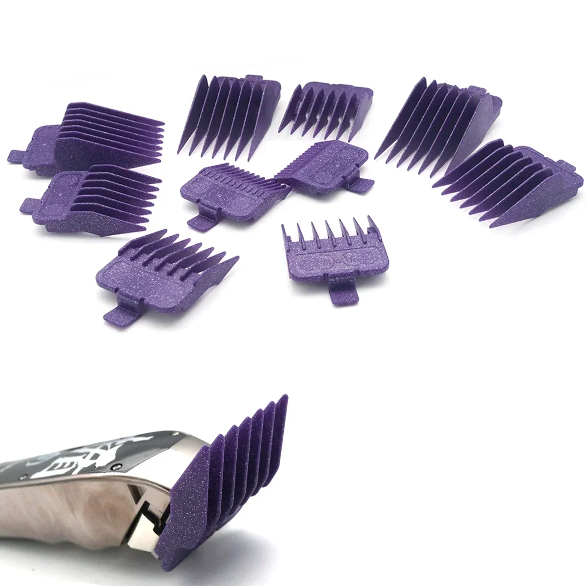 For Madeshow M10 M5F 10pcs Purple Original Guards Hair Cutting Combs  Professional Hair Clipper Limit Combs Barber Accessories