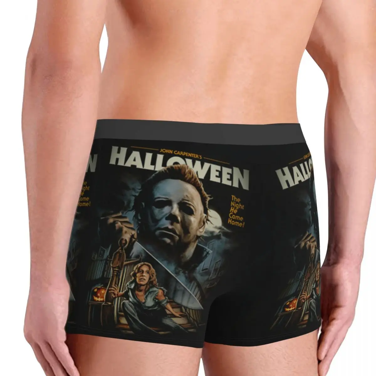 Halloween Michael Myers Knife Men\'s Boxer Briefs Highly Breathable Underpants Top Quality 3D Print Shorts Birthday Gifts