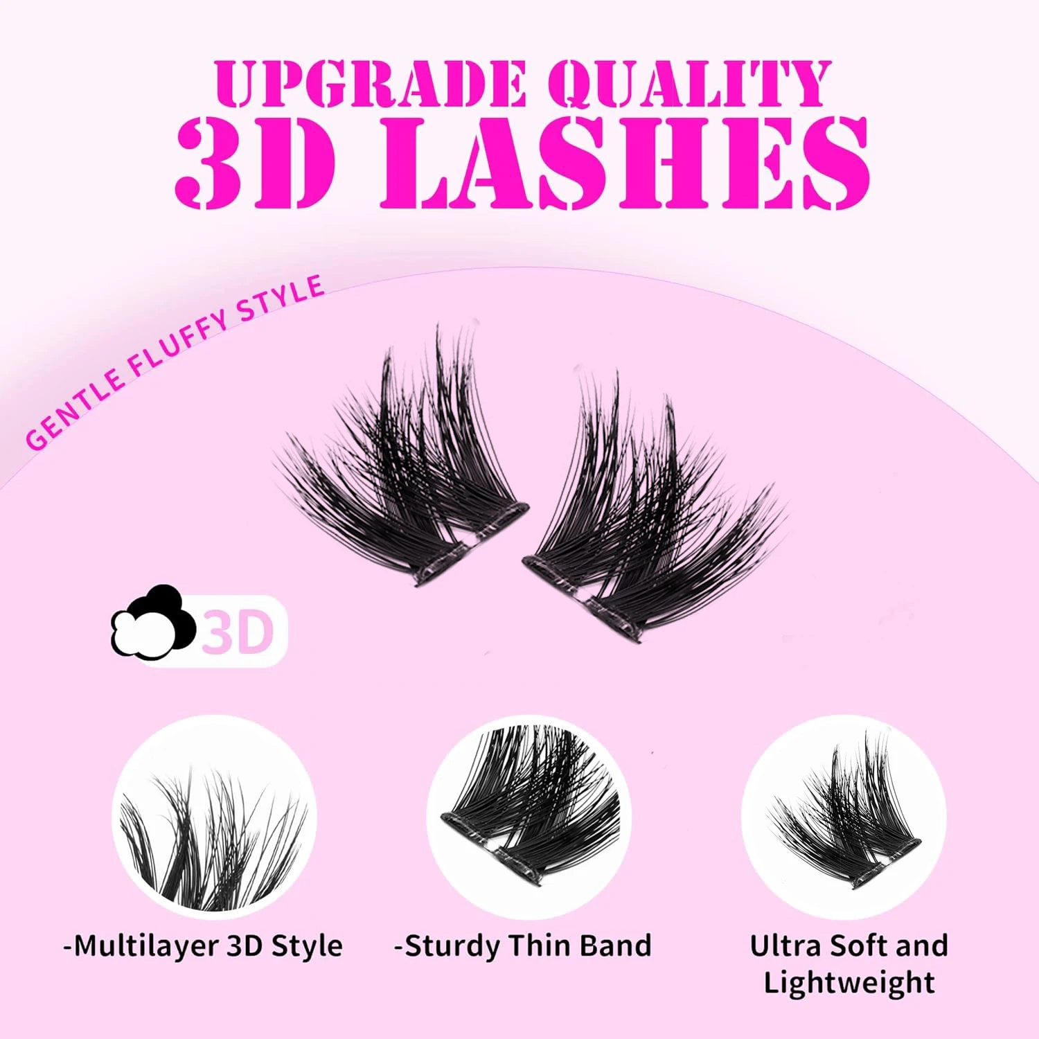 Pestañas autoadhesivas Pestañas postizas autoadhesivas de 11-12 mm Ojo de gato esponjoso y grueso Aspecto natural 120 piezas Juego de pestañas prensadas tenues con pinzas Reutilizables para uso de prueba de principiantes