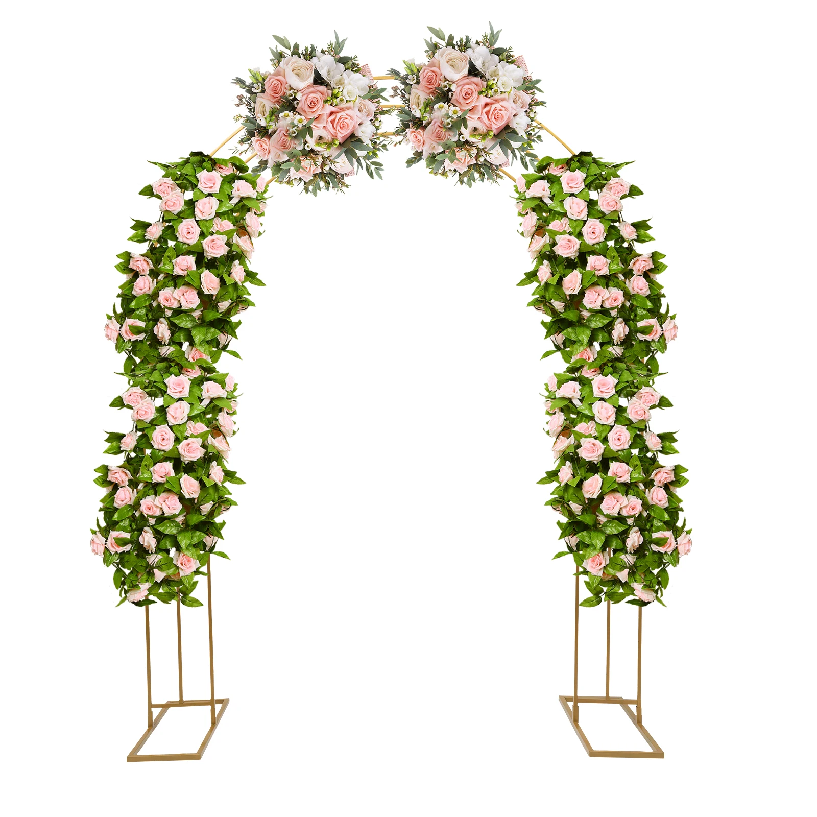 

Indoor Outdoor Party Metal Wedding Garden Arch Trellis Heavy Duty Backdrop Balloon Archway Decoration Stand with Sturdy Base