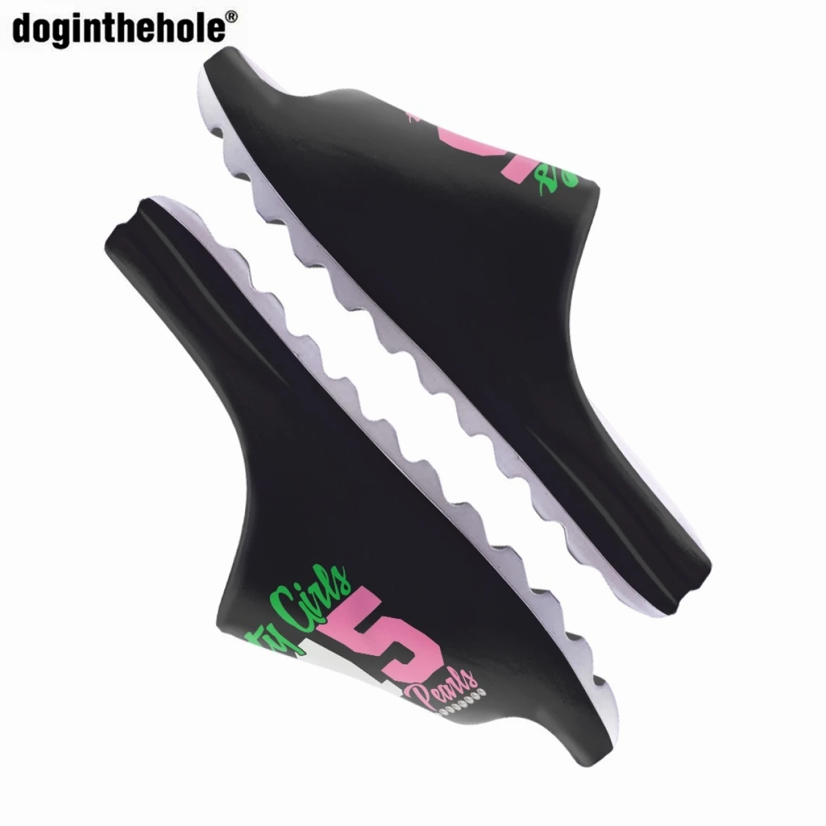 Doginthehole Summer Hot American Sisterhood Sorority Print Coconut Slippers for Women Home Non-slip Slippers Beach Wading Sandal