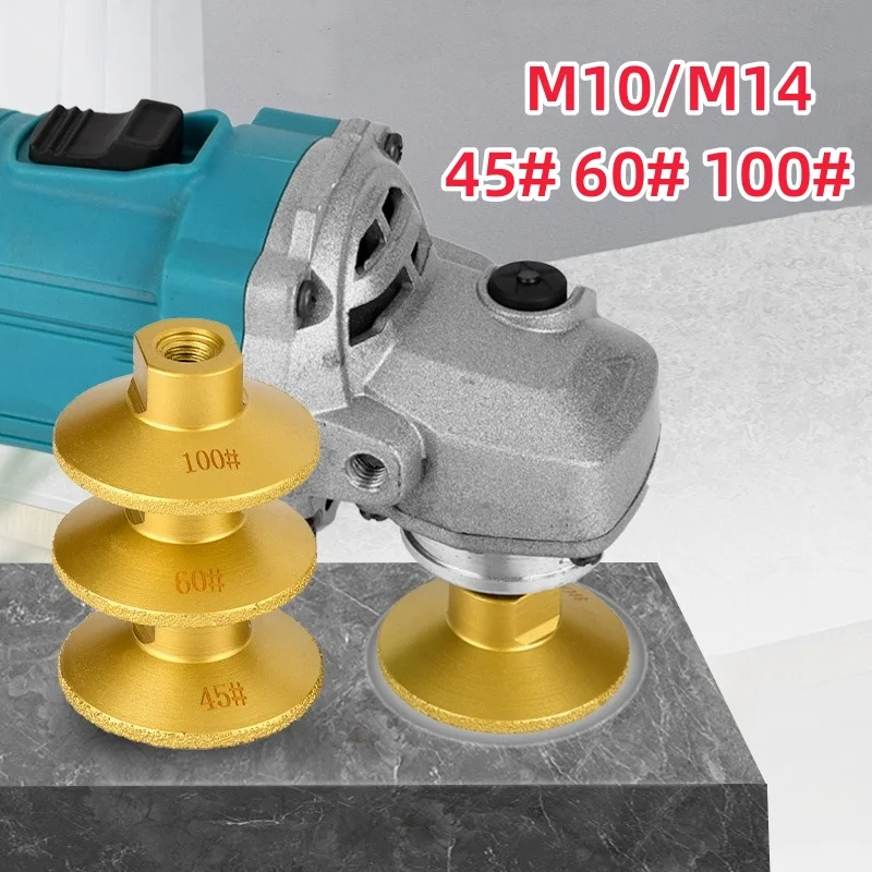 1PC M10/14 Diamond Brazed Flat Grinding Head Marble Stone Countertop Trimming Rough Polishing Disc Angle Grinder Abrasive Pad