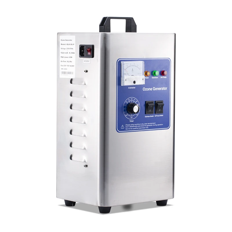 Household drinking water ozone 3g/h portable ozone raw water treatment 5g bottled water ozone machine