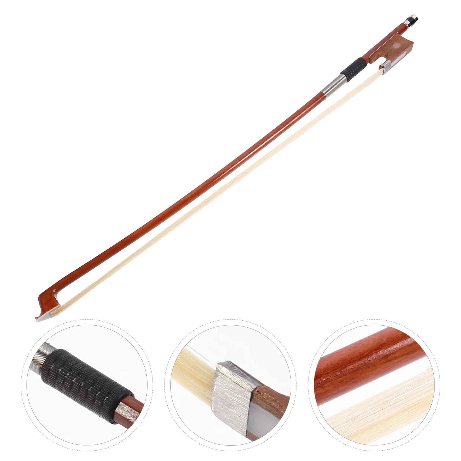 Violin Practice Bow Well Balanced Horse Hair Instrument Replace Accessory Parts Student with