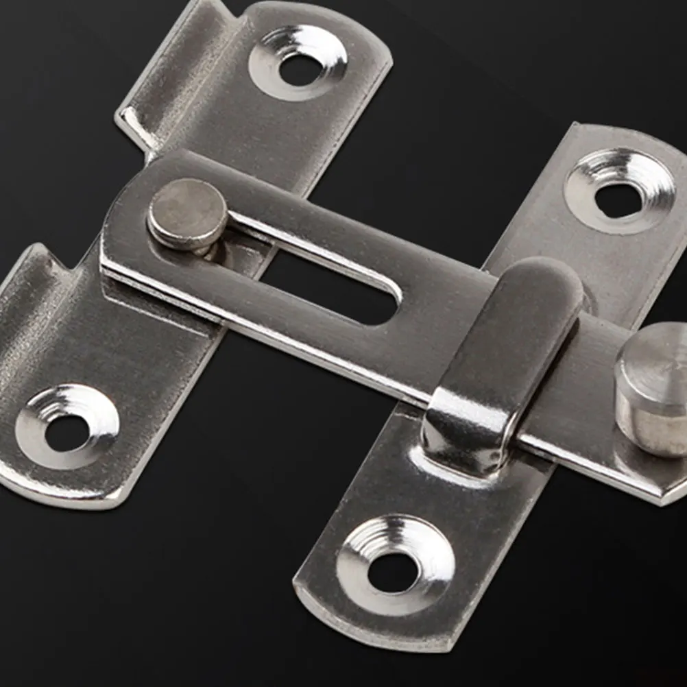 

3 Pcs Small Door Buckle Latch Wearproof Stainless Steel Solid Bolt Key Practical Lock Slide Security Bolts