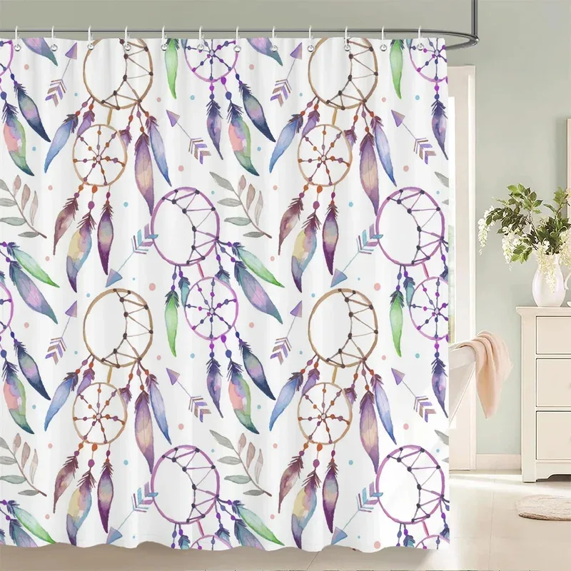 

Bohemia 3d Shower Curtains Fabric Print Boho Waterproof Bathroom Curtain With Hooks Decor Multiple size options Bathtub Scre