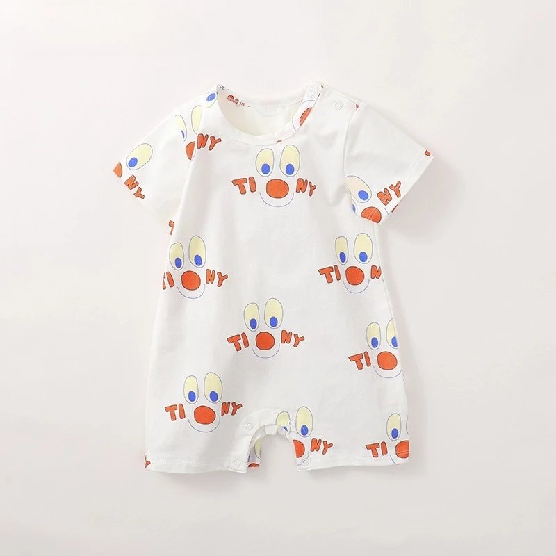 

Summer Baby Romper Short Sleeve Baby Onesie Cartoon Pajamas Cute Outfits for Infants 6 -18 Months Cotton Crawling Jumpsuit