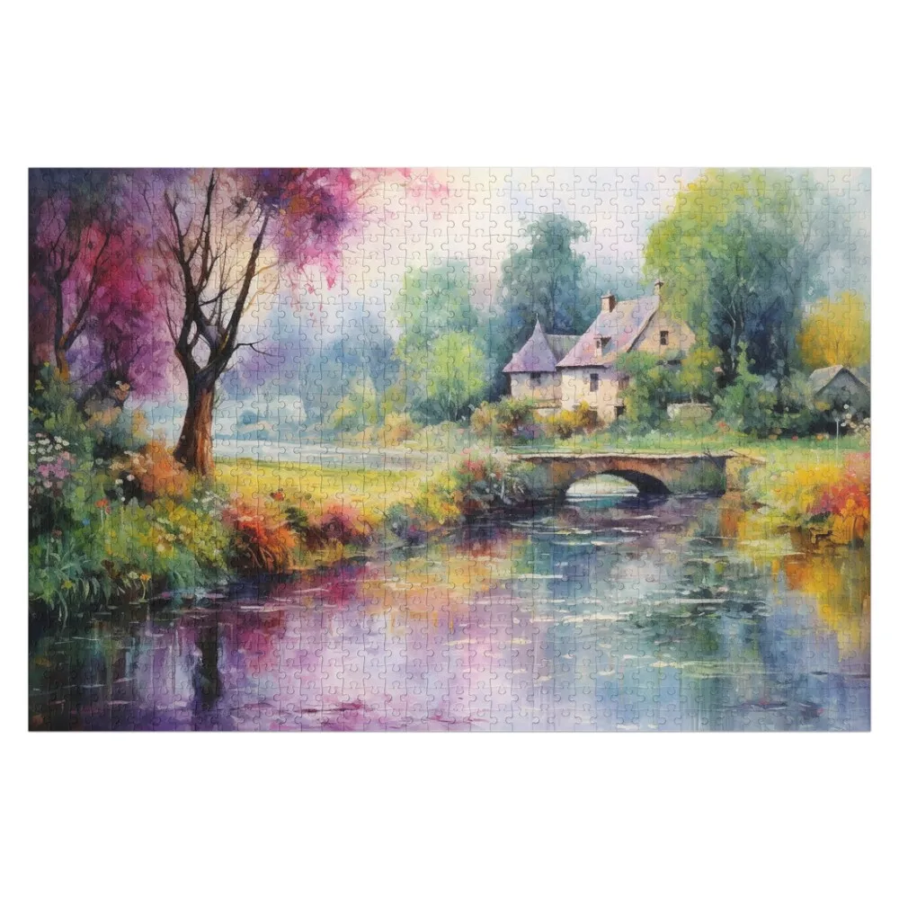

Южная Франция: Красочный французский импрессионистский пазл-головоломка с изображением сказочного пейзажа, произведения искусства, настраиваемые настраиваемые моторы Scale Motors, подарок для ребенка, пазл.