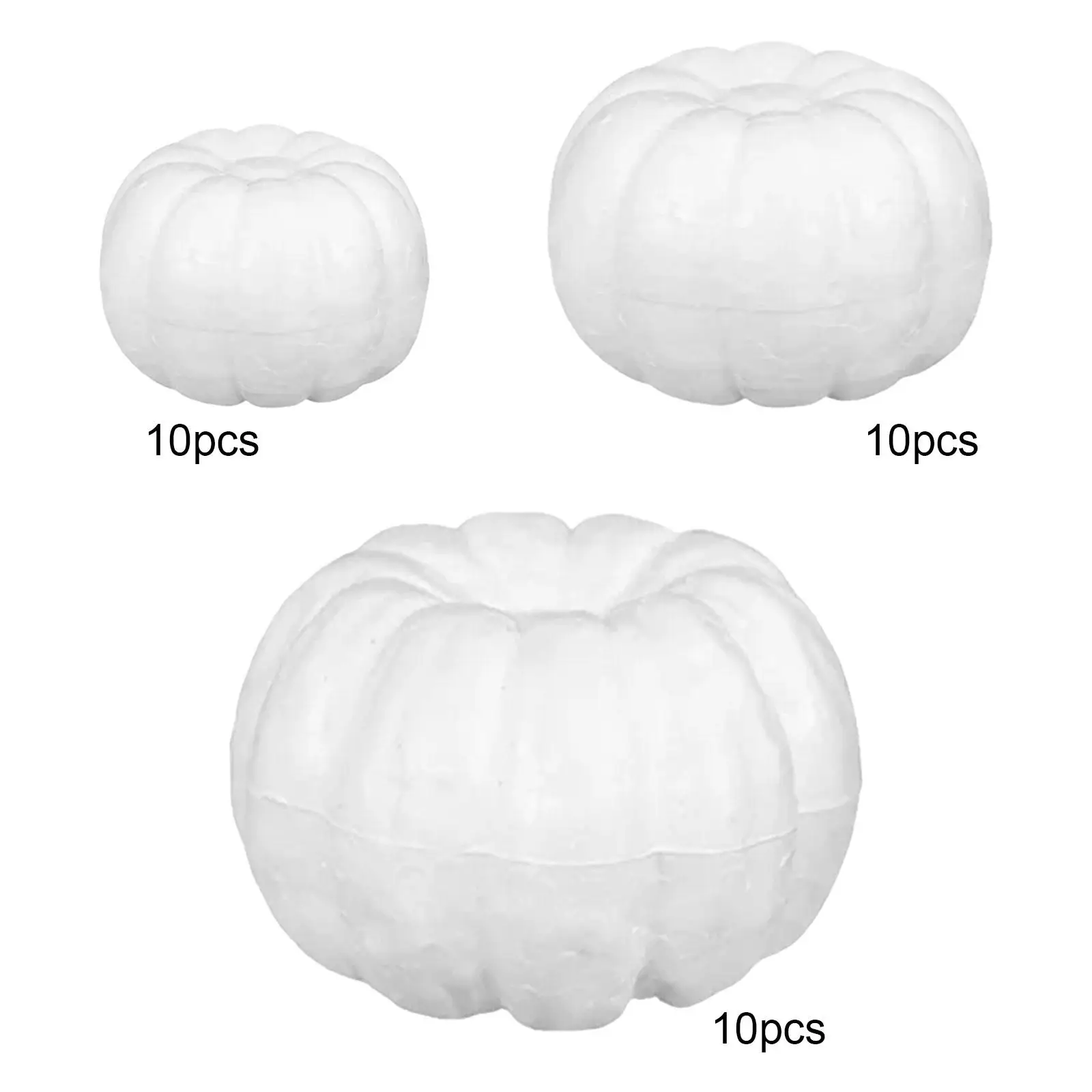 Set of 10 Foam Pumpkins for Halloween Crafting And Decoration