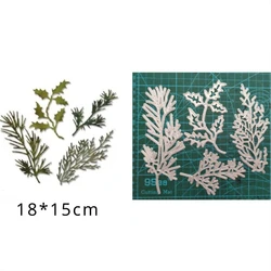 Metal Christmas Plants Cutting Dies for Scrapbooking Branch Pine Tree Leaf Stems Stencils Card Making Big Shot Embossed