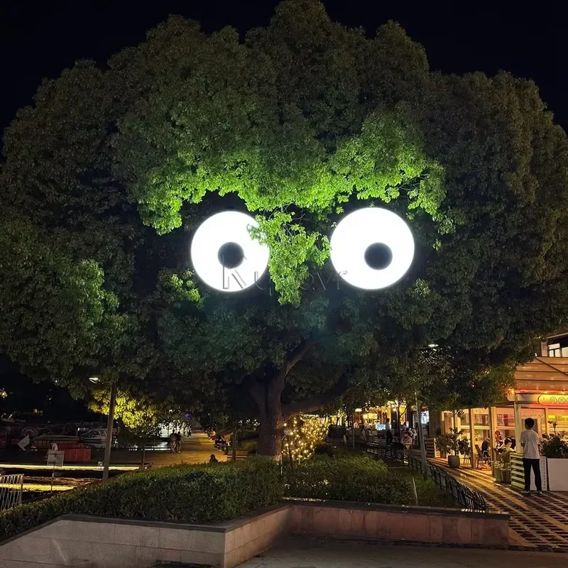 Waterproof Big Eye-Rotating Decorative Lighting Landscape Lamp Elevates Night Ambiance in Home Garden and Community Park