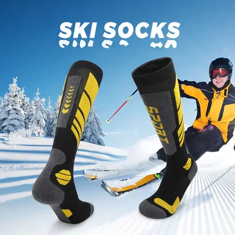 Adult Thermal Winter Ski Socks Men Women Warm Outdoor Cycling Snowboarding Sports Thermosocks Camping Hiking Stockings