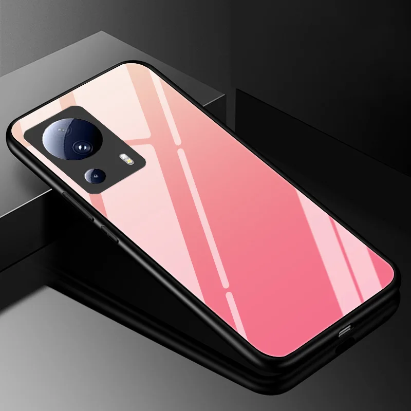 Gradiënt Gehard Glas Case Voor Xiaomi Poco X5 X3 X4 M4 M5 M5S X 3X5 Pro Nfc X5Pro f3 F4 X4 Gt C40 C50 Beschermende Glas Cover