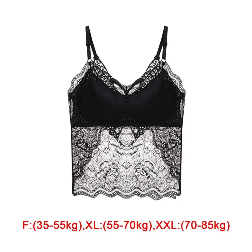 Lace Butterfly Lace Camisole New Breathable Hollow Out Strap Crop Top Thin Sexy Lingerie Bras Vest Women