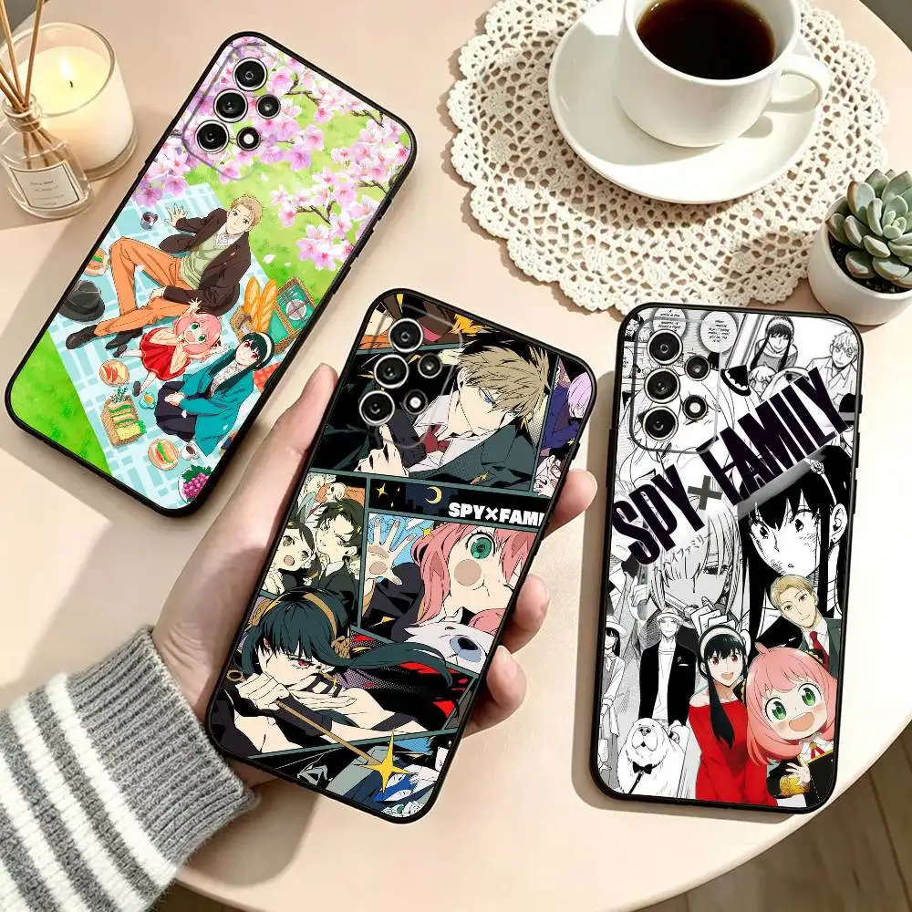 s-Spy x f-Family Cool Phone Case For Samsung S25,S24,S21,S22,S23,S30,Ultra,S20,Plus,Fe,Lite,Note,10,Black Cover