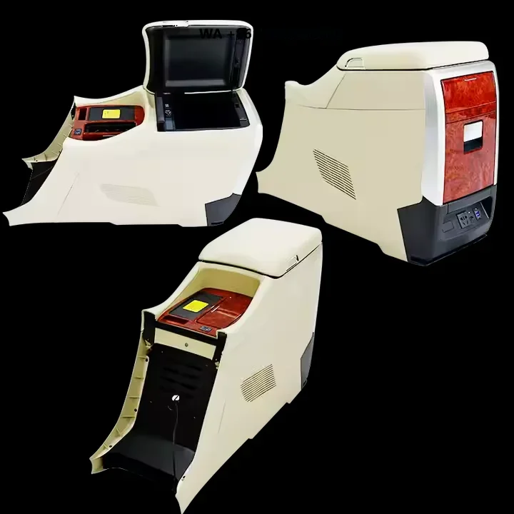 Refrigerator with Main and Auxiliary Center Armrest Box Storage Box with Cup Holder in Automobile Business Vehicle