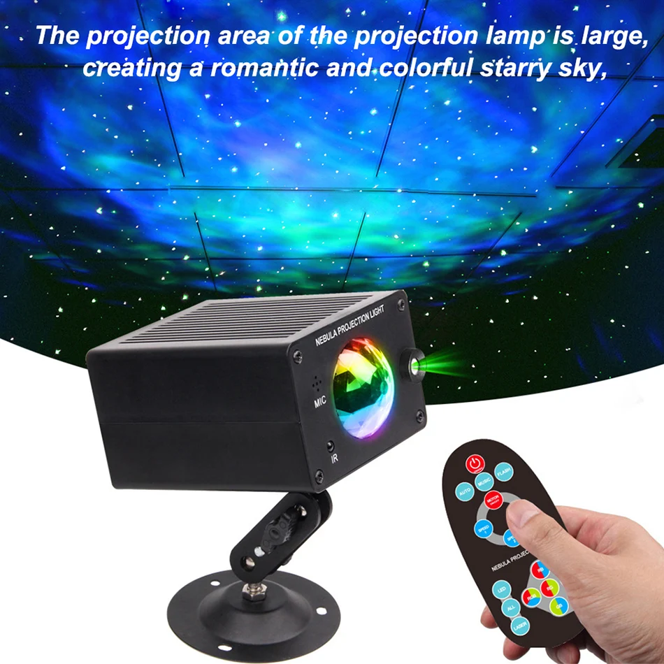 Creative Nebula Projection Lamp Remote Control Laser Star Projector LED Night Lights Aurora Galaxy Starry Sky Projector Light