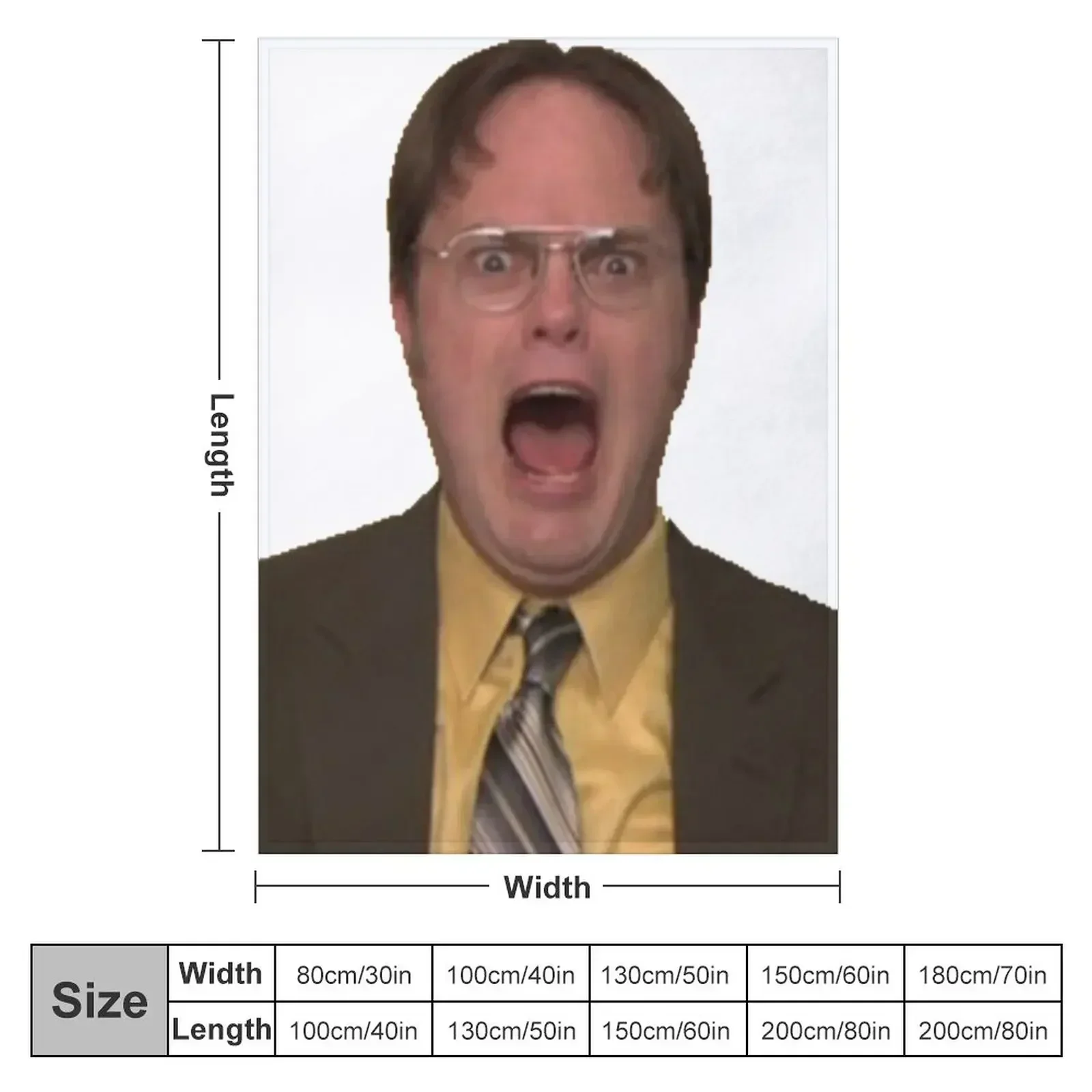 Dwight Schrute Screaming Throw Blanket Tourist Giant Sofa Blankets