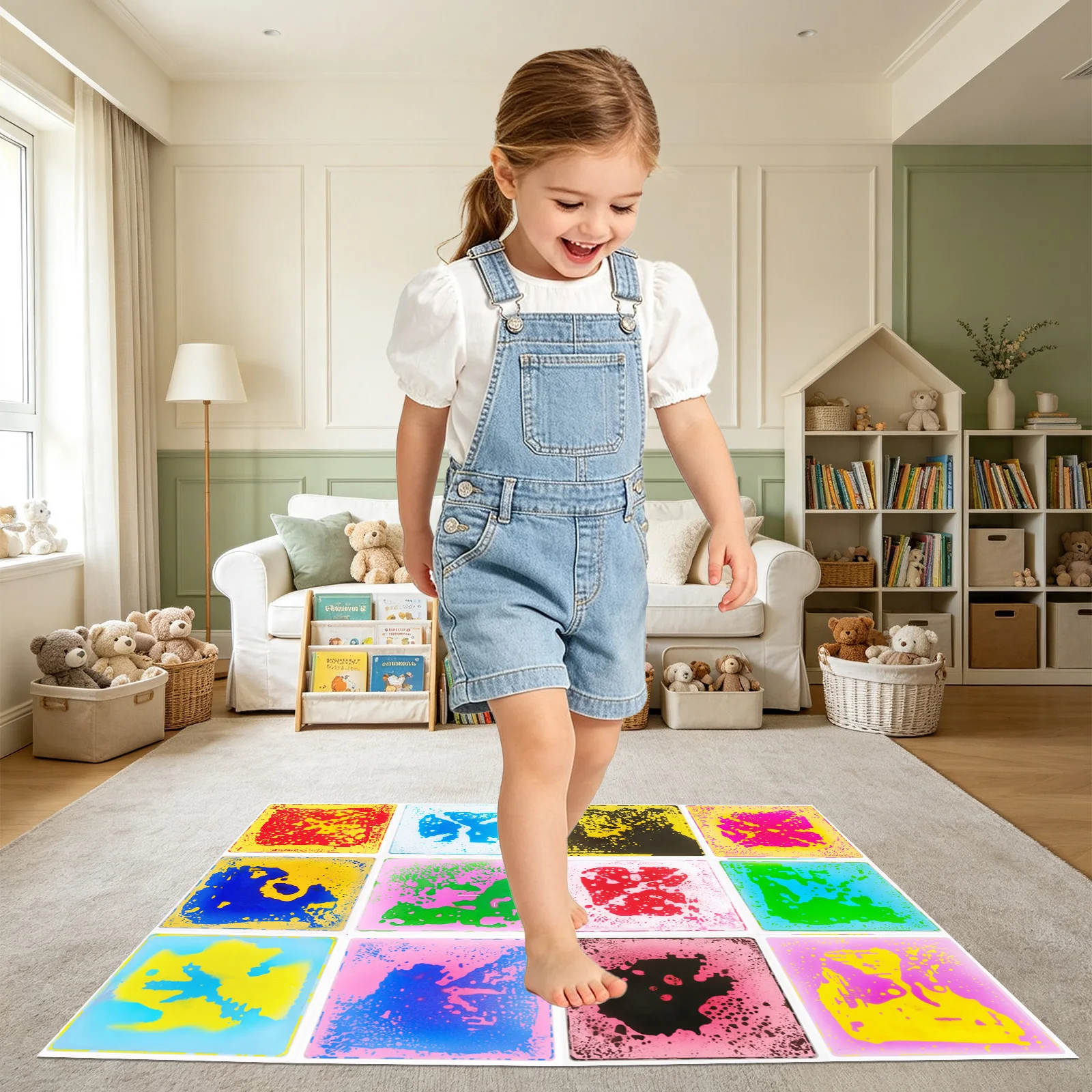 Sensory Classroom Must Haves Liquid Sensory Tiles Waterproof Sensory Play Mat Tactile Stimulation For Toddlers