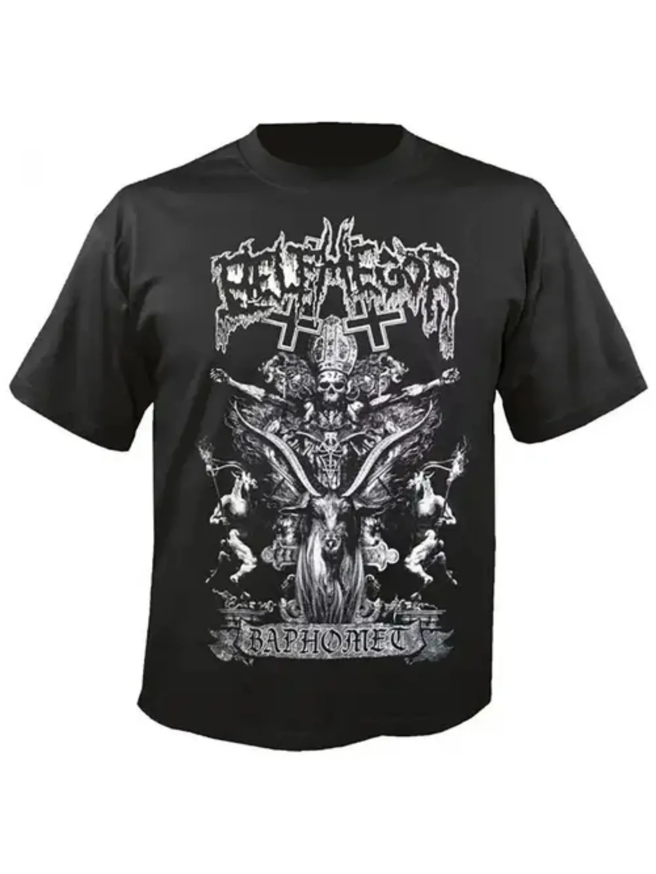 Футболка с рисунком Belphegor Band, 1 шт., повседневная футболка с круглым вырезом из 100 хлопка с легкой эластичностью, всесезонная удобная посадка, с принтом унисекс