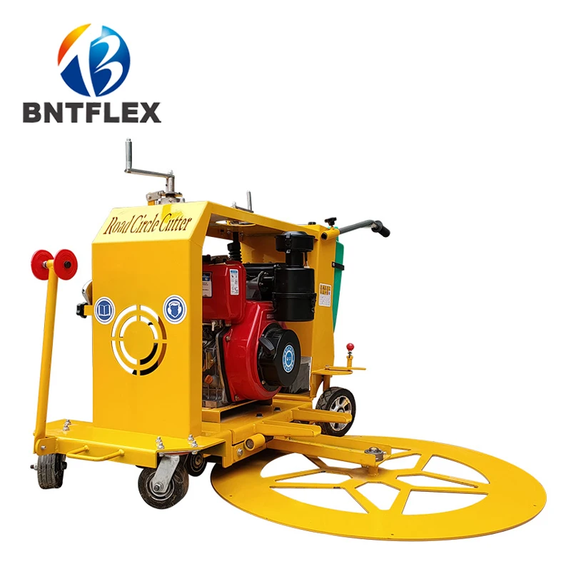 Diesel road manhole cover circular cutting cement concrete pavement asphalt cover circle slitting machine